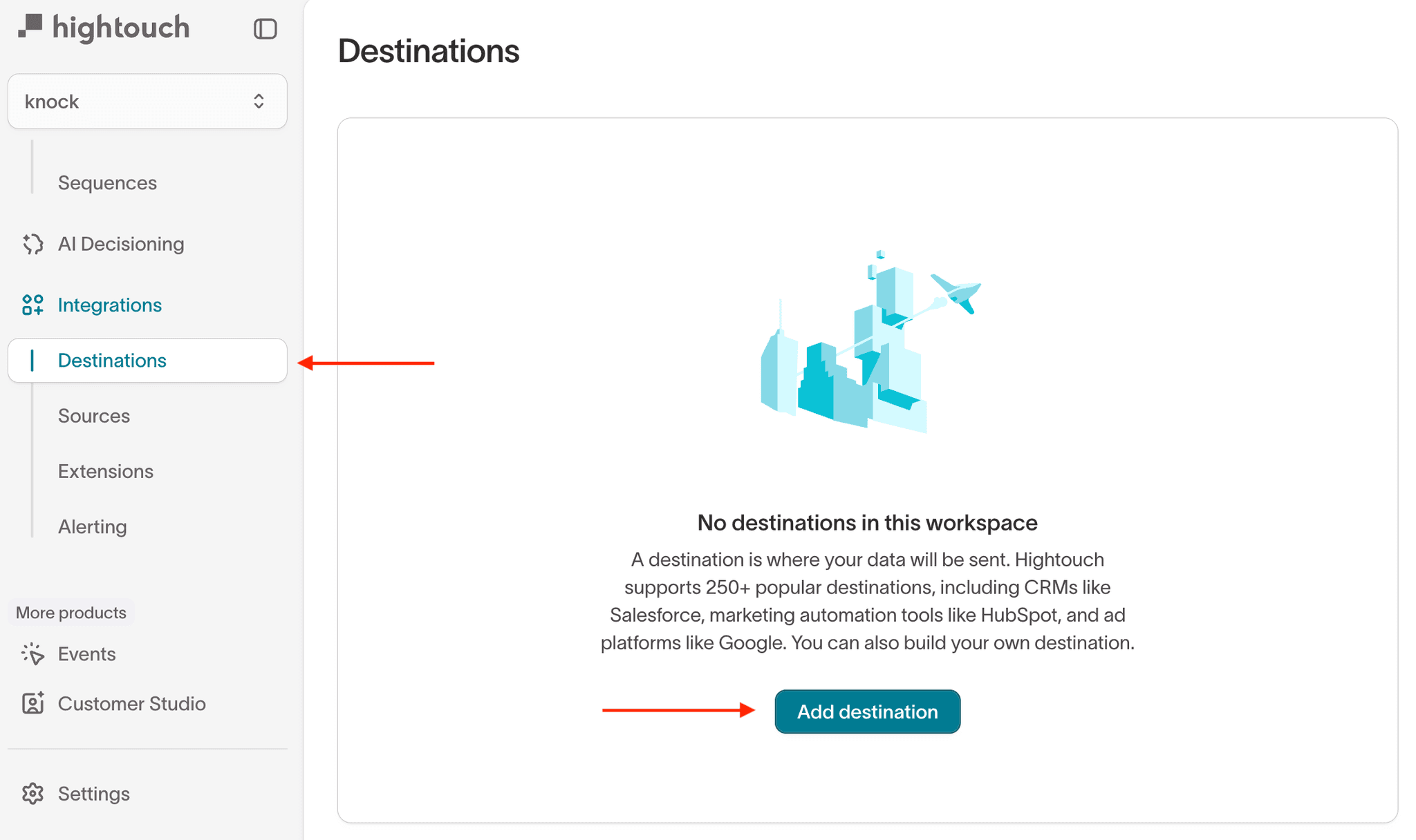Add destination